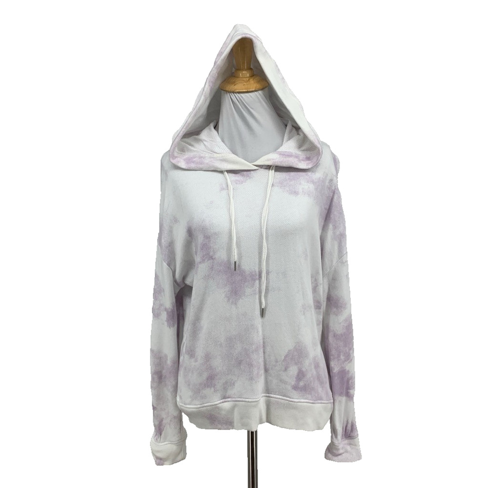 Rails Hoodie Womens M Medium White Lavender Murray Tie Dye Pullover Sweatshirt